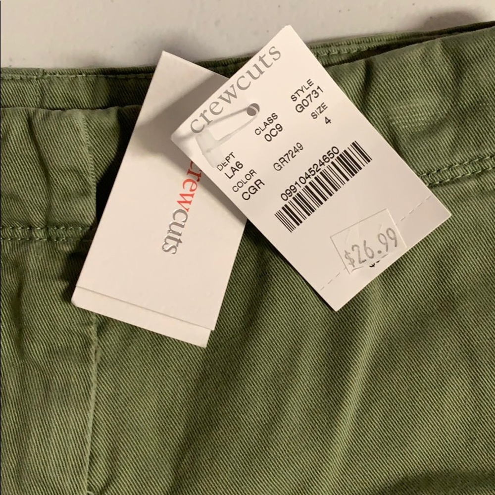 New! Crewcuts Girls Khaki Shorts, Size 4 - Picture 2 of 3